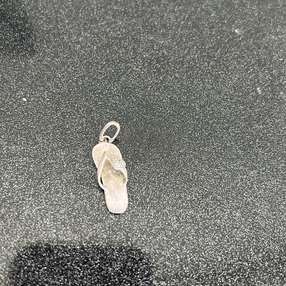 Flip flop with heart silver pendant - Picture 2 of 6